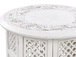 Tavolino ELARA Legno di mango Bianco