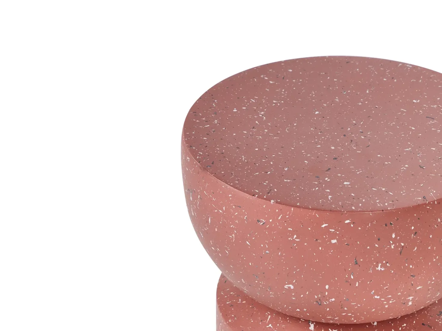 Tavolino FALIRO 37 cm 37 cm Terrazzo Rosso