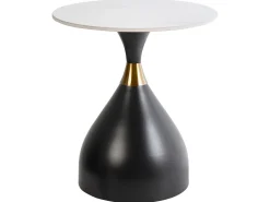 Tavolino ITUNA Ceramica Nero/Bianco