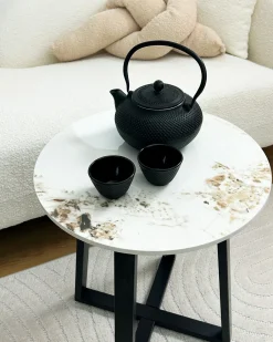 Tavolino IVINS Ceramica Nero