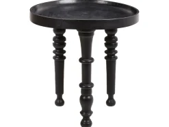 Tavolino LEETON Legno di mango Nero