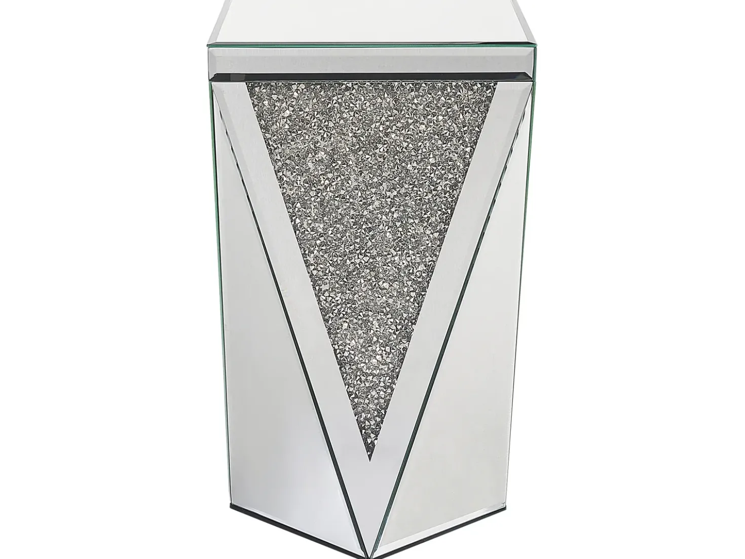 Tavolino LUXEY Vetro Argento specchiato