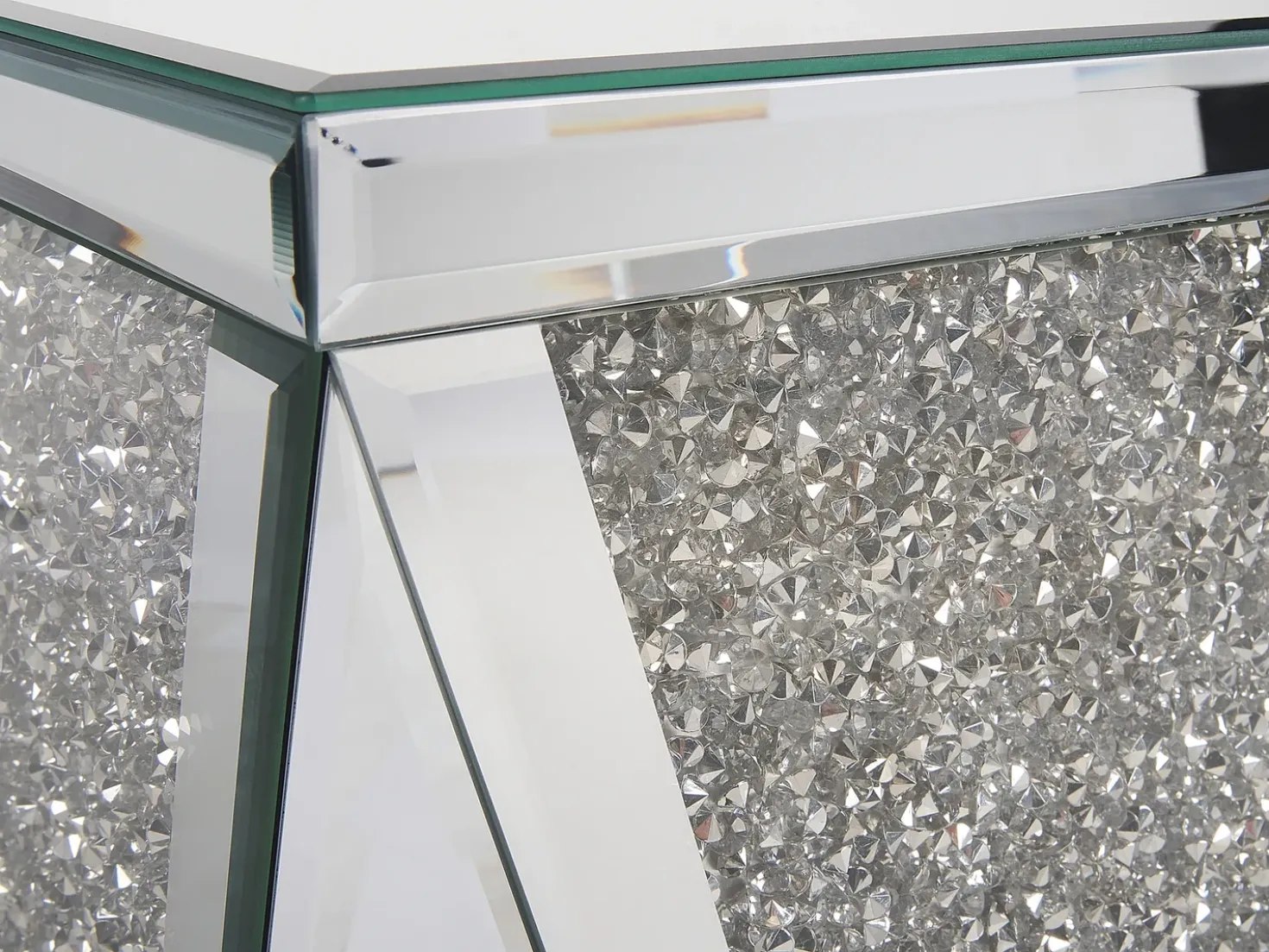 Tavolino LUXEY Vetro Argento specchiato