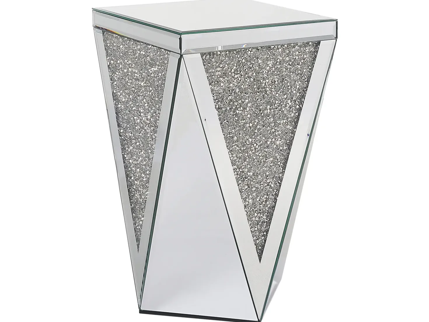 Tavolino LUXEY Vetro Argento specchiato