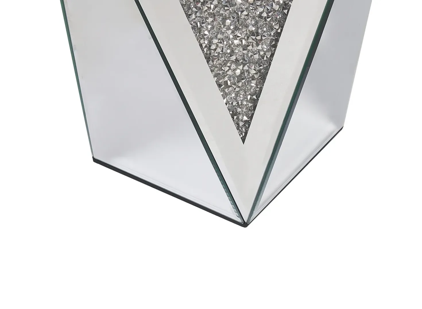 Tavolino LUXEY Vetro Argento specchiato