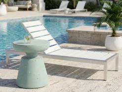 Tavolino MINCIO 45 cm 45 cm Effetto terrazzo Verde terrazzo