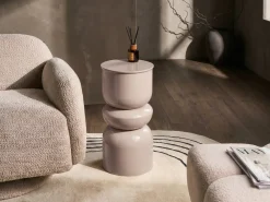 Tavolino PAGE Metallo Beige chiaro