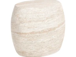 Tavolino RICADI 40 cm 58 cm Effetto travertino