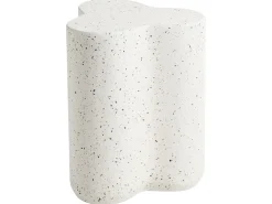 Tavolino TELLARO 32 cm 37 cm Effetto terrazzo Terrazzo Bianco