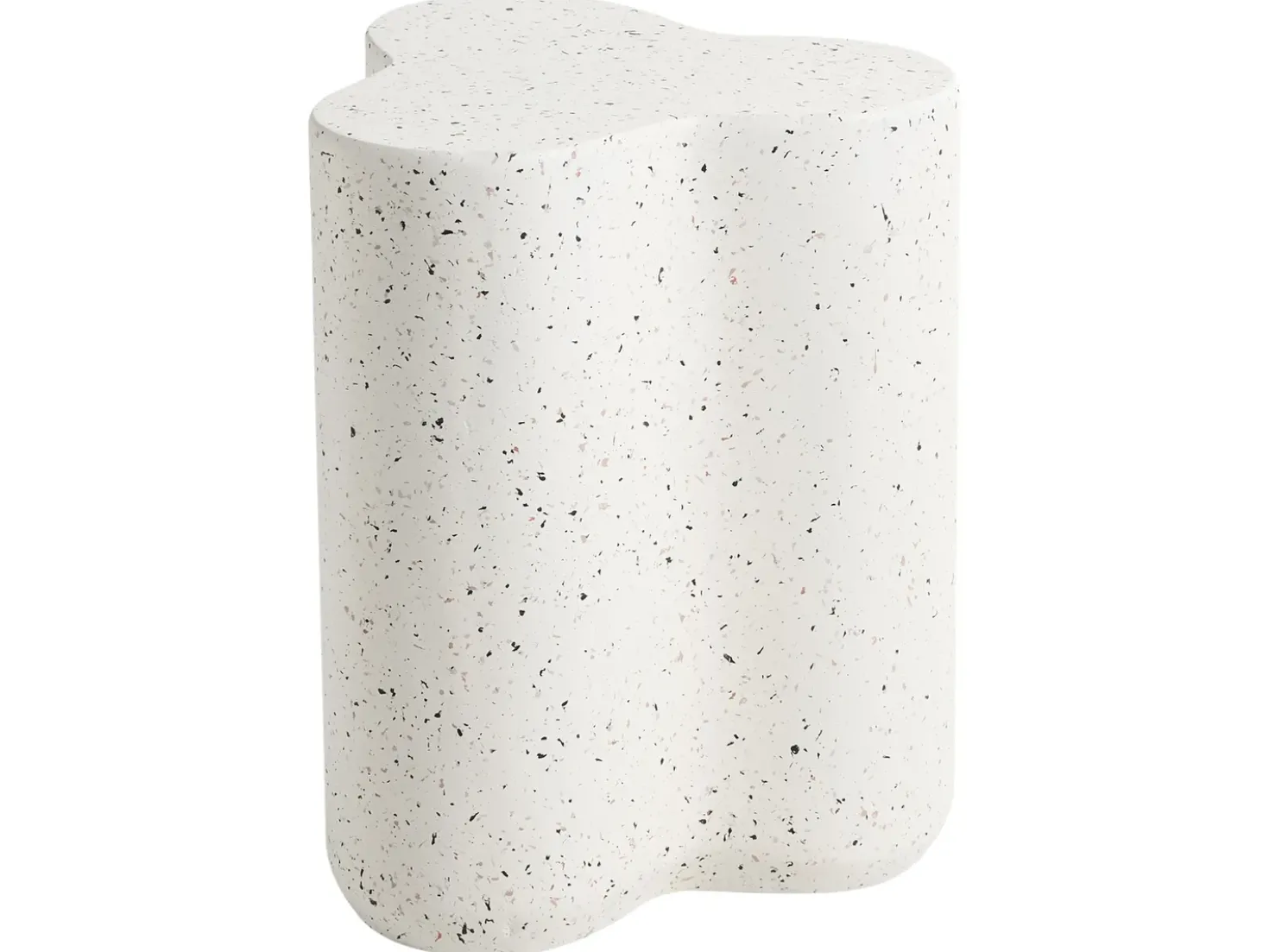 Tavolino TELLARO 32 cm 37 cm Effetto terrazzo Terrazzo Bianco