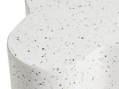 Tavolino TELLARO 32 cm 37 cm Effetto terrazzo Terrazzo Bianco