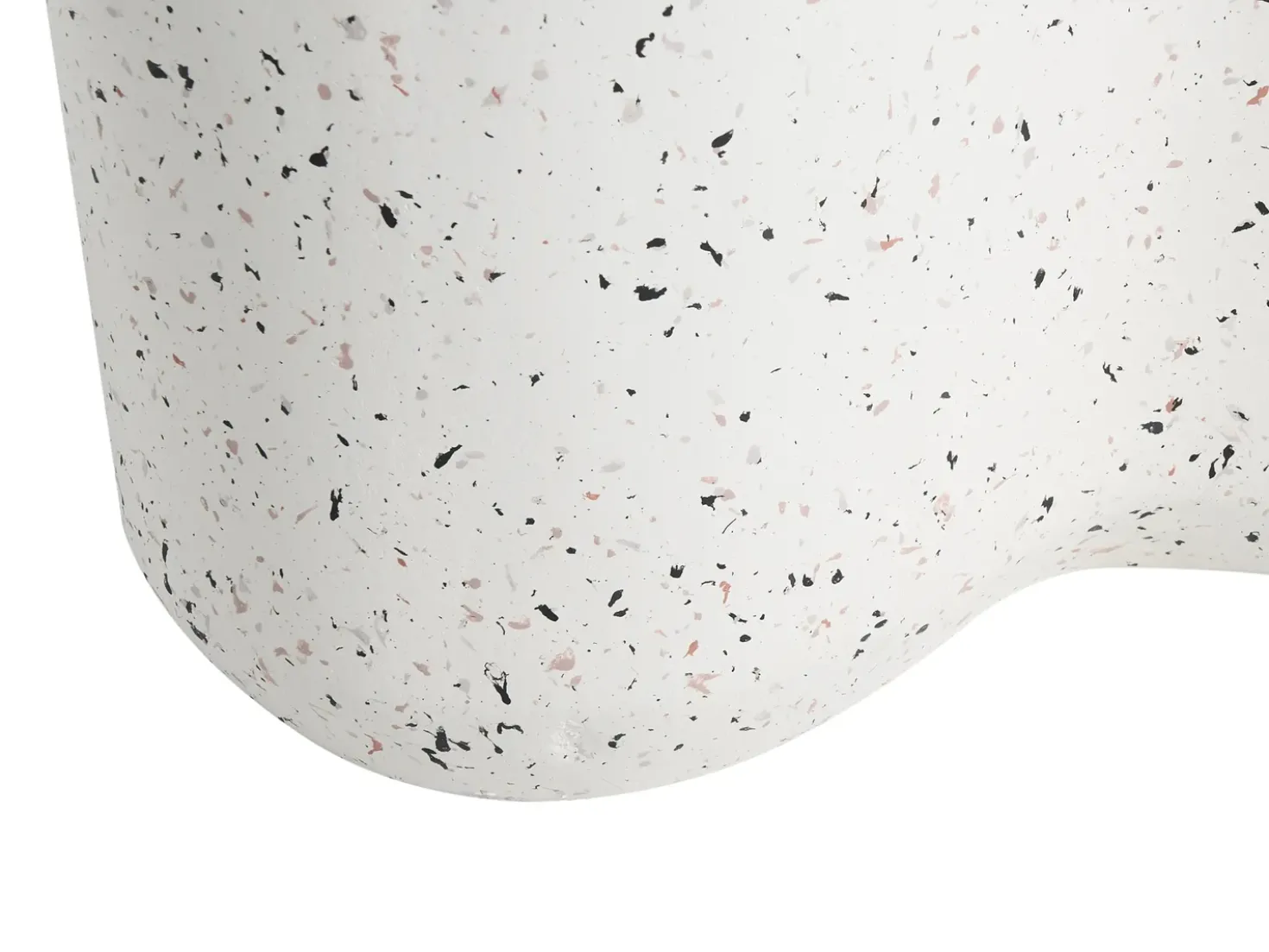 Tavolino TELLARO 32 cm 37 cm Effetto terrazzo Terrazzo Bianco