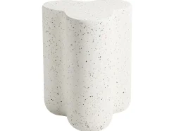 Tavolino TELLARO 32 cm 37 cm Effetto terrazzo Terrazzo Bianco