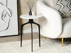 Tavolino TIHOI Marmo Nero/Bianco