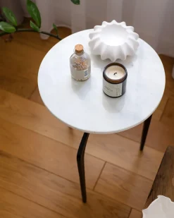Tavolino TIHOI Marmo Nero/Bianco