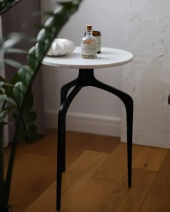 Tavolino TIHOI Marmo Nero/Bianco