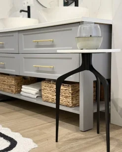 Tavolino TIHOI Marmo Nero/Bianco