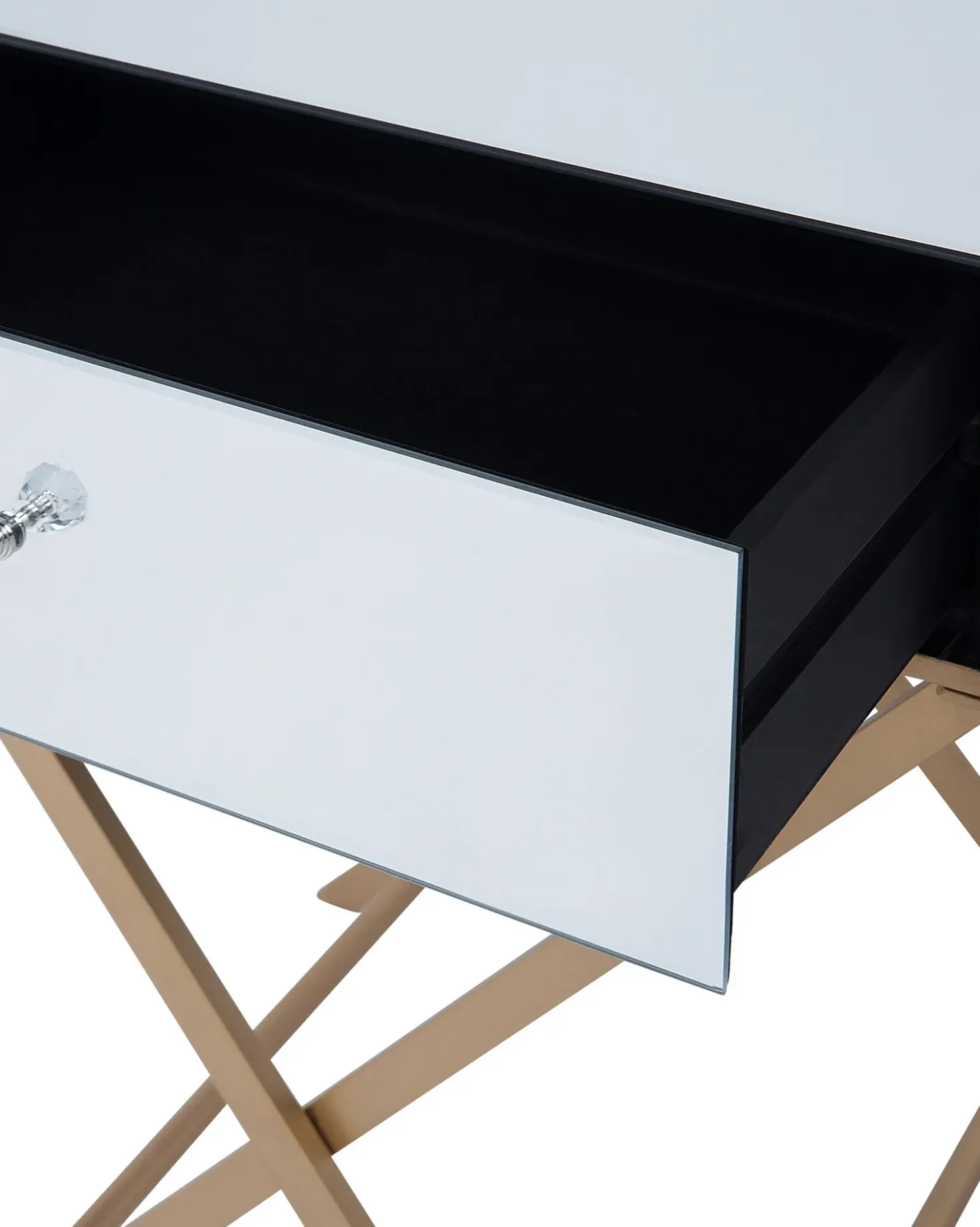 Tavolino VIVY Vetro Argento specchiato