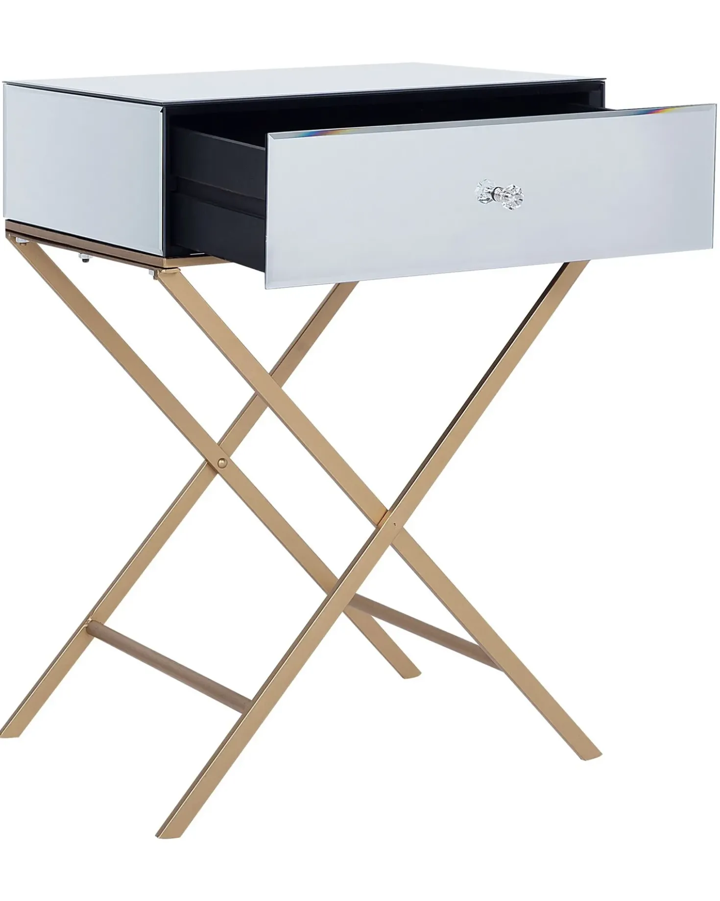Tavolino VIVY Vetro Argento specchiato