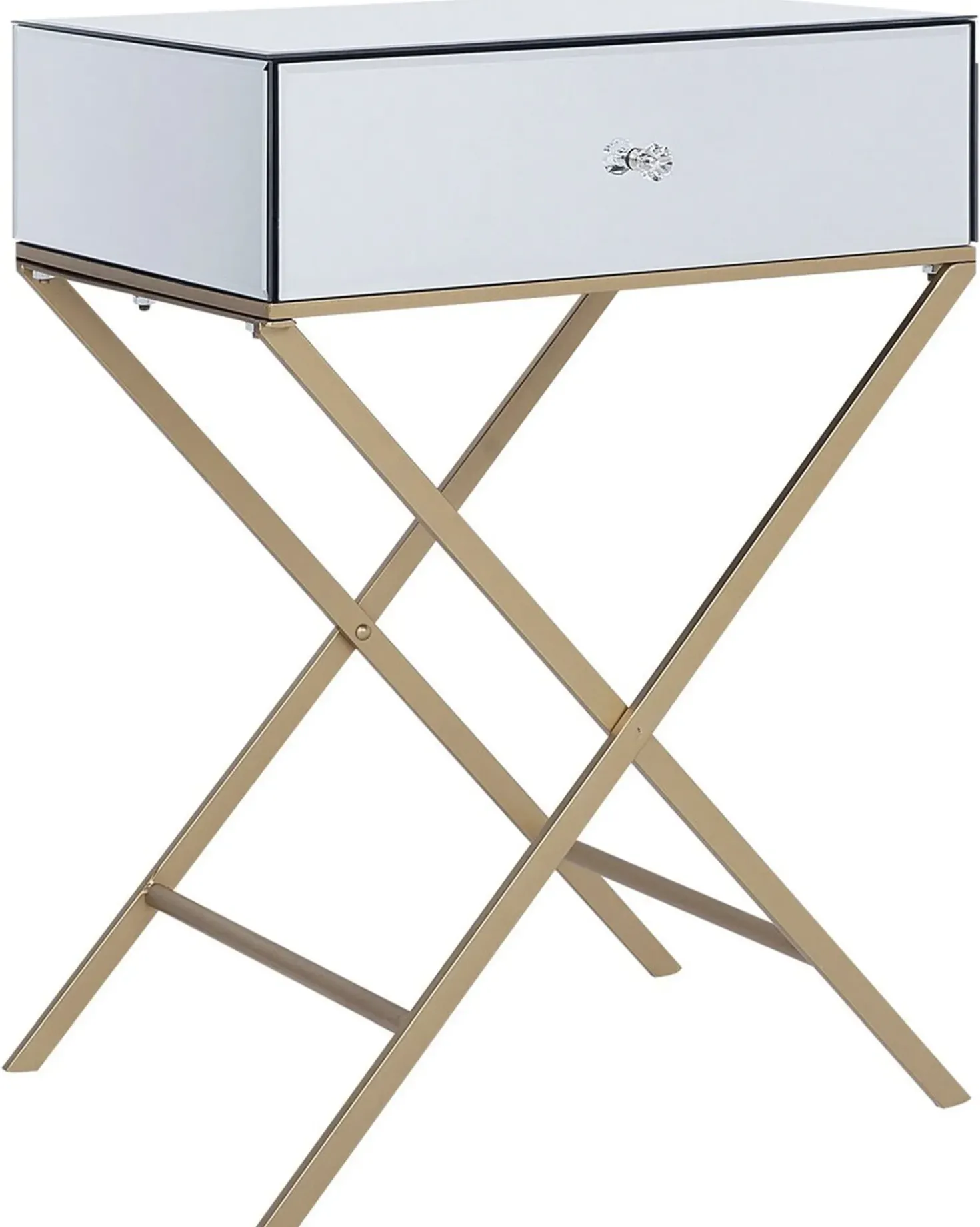 Tavolino VIVY Vetro Argento specchiato