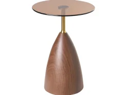 Tavolino WALLIS Vetro temperato Marrone