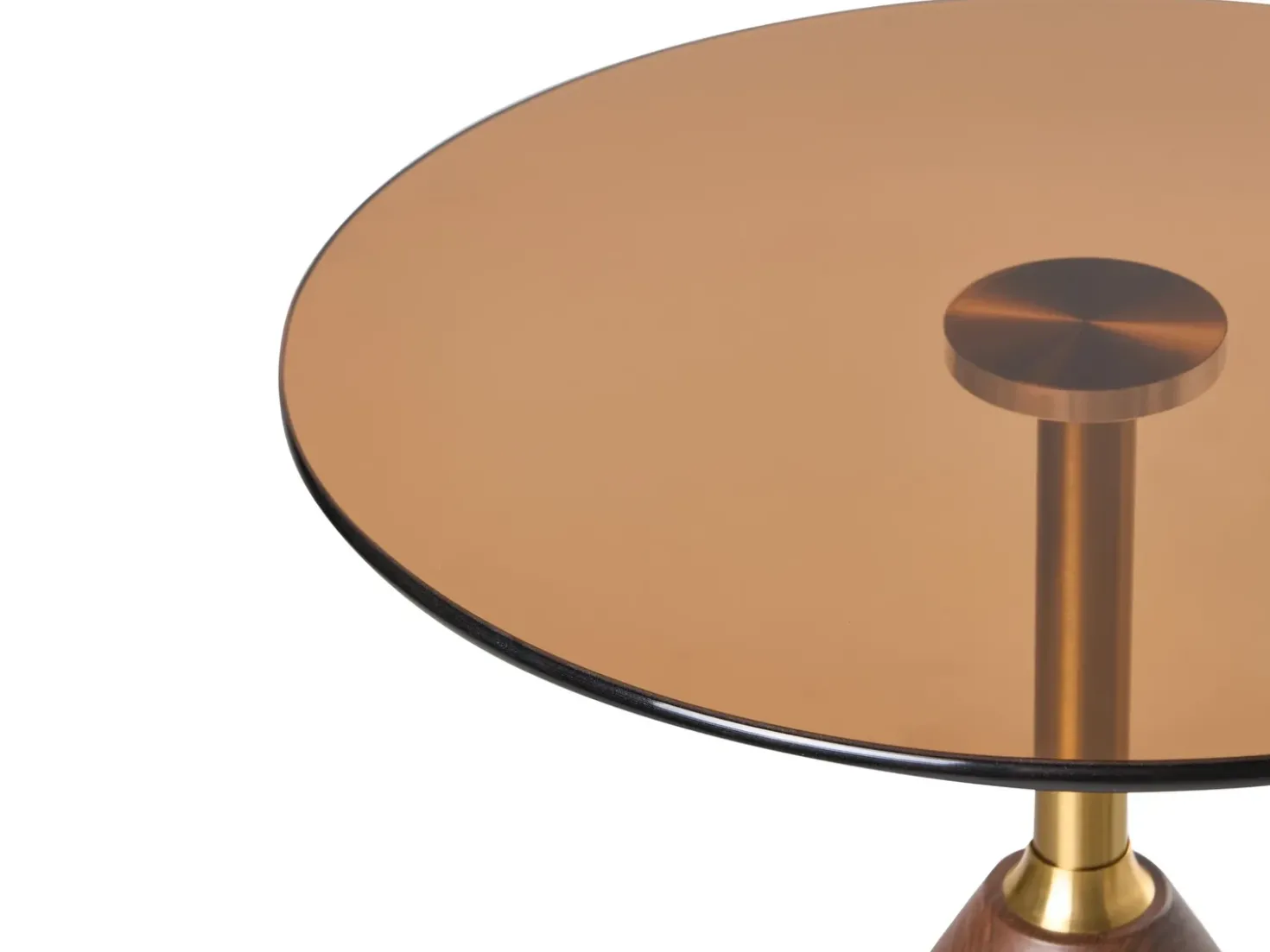 Tavolino WALLIS Vetro temperato Marrone