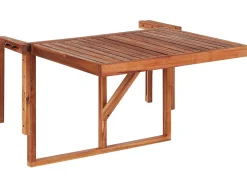 Tavolo da balcone UDINE 70 cm 69 cm Legno d'acacia Marrone