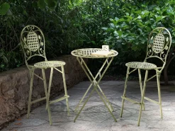 Tavolo da bar da giardino BIVIO 60 cm 60 cm Metallo Verde chiaro