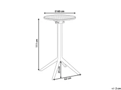 Tavolo da bar da giardino LEGRENA 60 cm 60 cm Beige