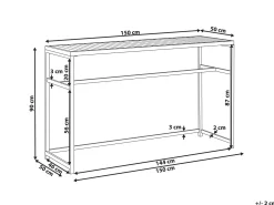 Tavolo da bar da giardino AVETRANA 150 cm 50 cm Marrone/Bianco