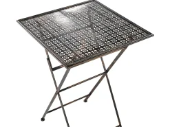 Tavolo da bar da giardino BORMIO 60 cm 60 cm Metallo Nero