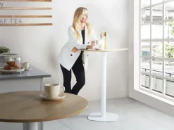 Tavolo da bar MORELLA Marrone chiaro/Bianco 60 cm 60 cm
