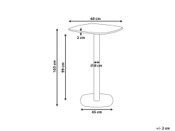 Tavolo da bar MORELLA Marrone chiaro/Bianco 60 cm 60 cm