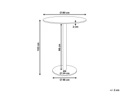 Tavolo da bar MORELLA Marrone chiaro/Bianco 80 cm 80 cm