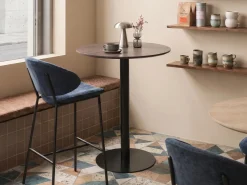 Tavolo da bar MORELLA Nero/Marrone scuro 80 cm 80 cm