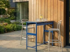 Tavolo da bar per esterni MAENZA 120 cm 40 cm Metallo Blu