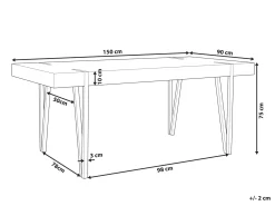 Tavolo da pranzo ADENA Marrone chiaro 150 cm 90 cm