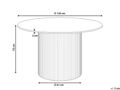 Tavolo da pranzo ALBINA Marmo bianco 120 cm 120 cm