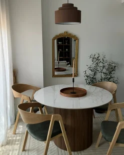 Tavolo da pranzo ALBINA Marmo bianco 120 cm 120 cm