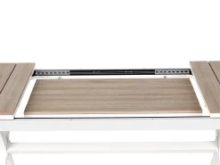 Tavolo da pranzo allungabile da giardino FANES 184/242 cm 90 cm Metallo Bianco
