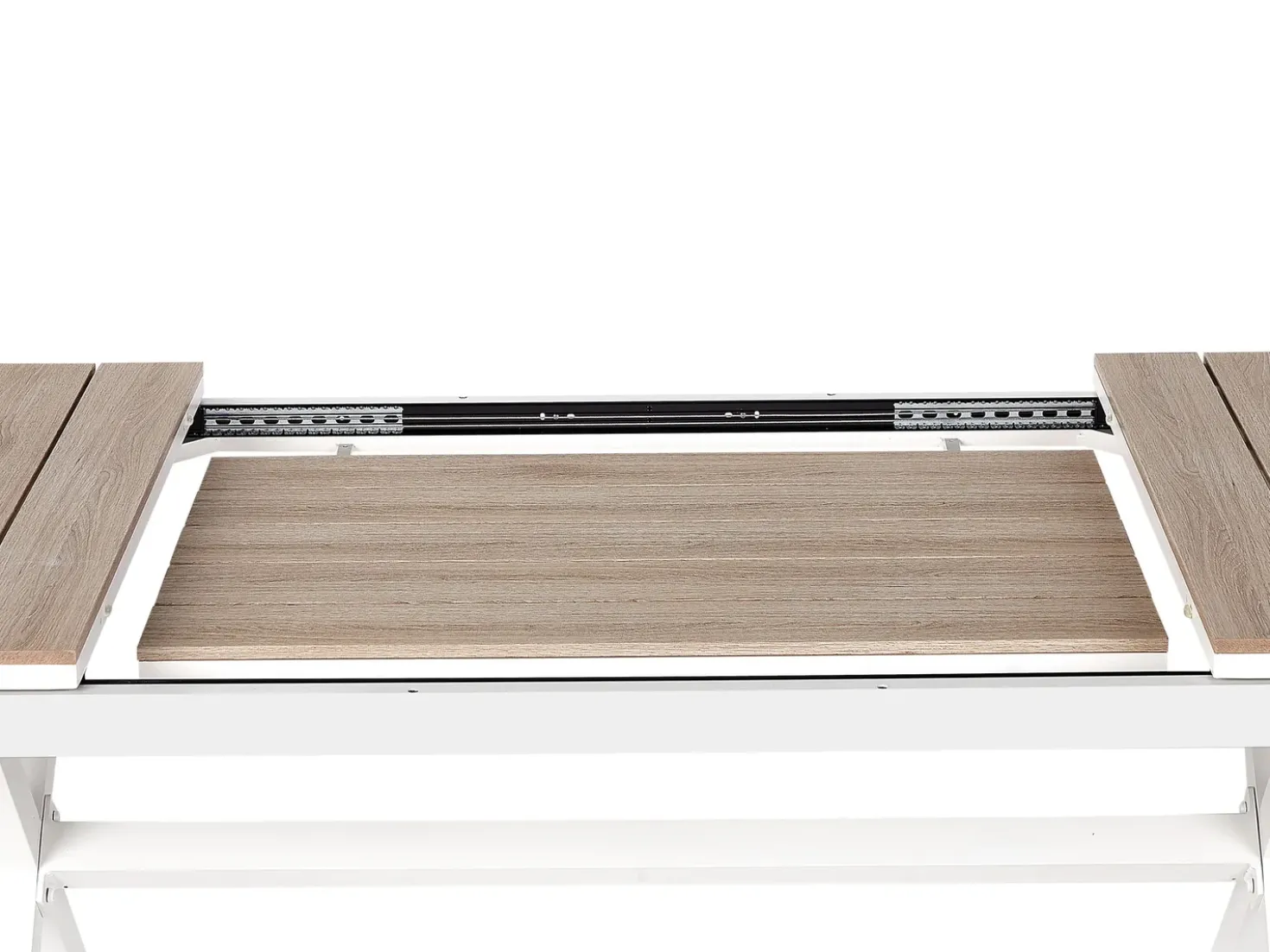 Tavolo da pranzo allungabile da giardino FANES 184/242 cm 90 cm Metallo Bianco