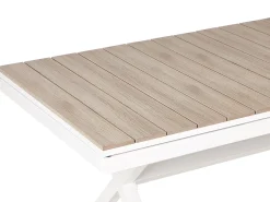 Tavolo da pranzo allungabile da giardino FANES 184/242 cm 90 cm Metallo Bianco