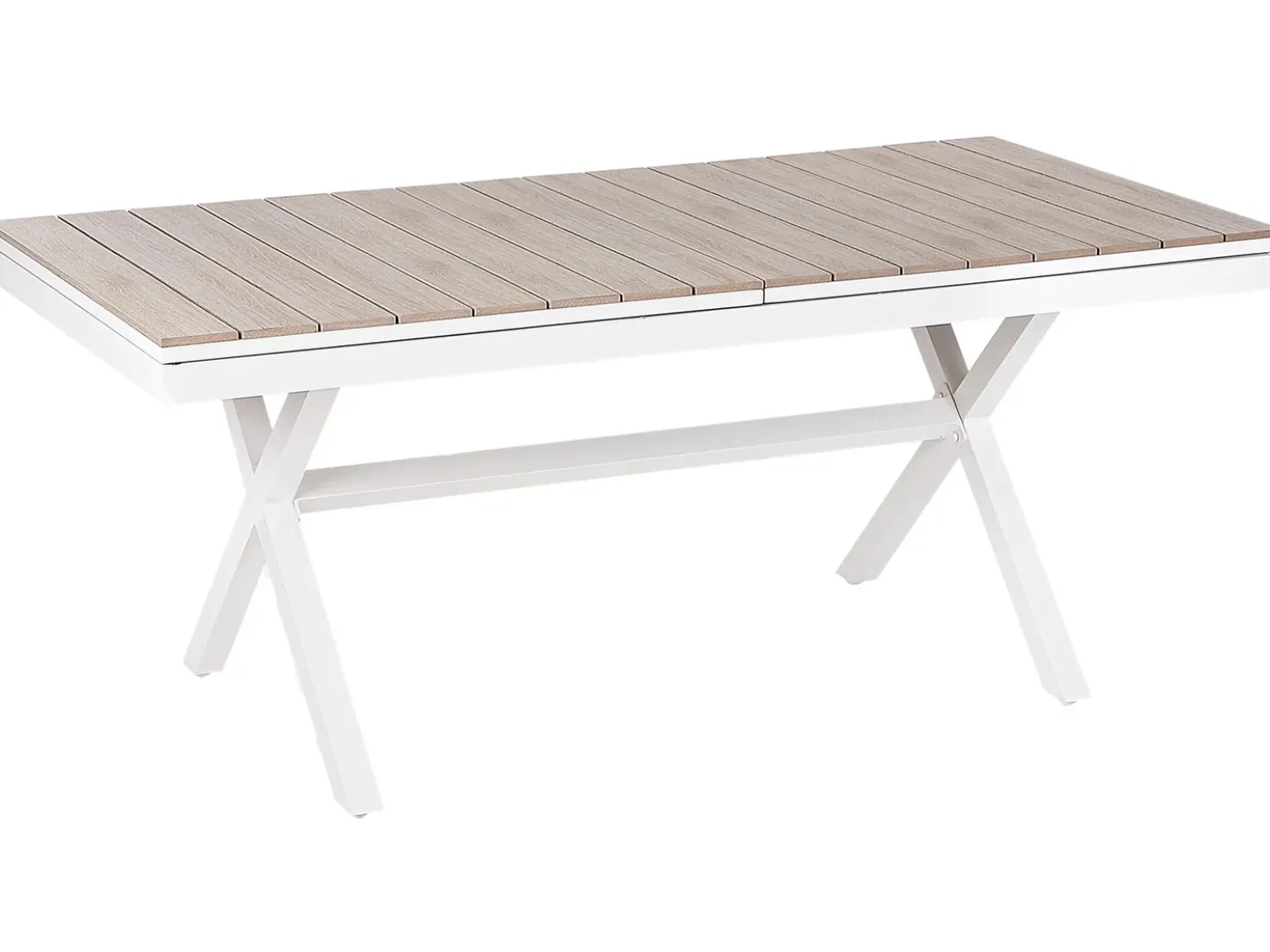 Tavolo da pranzo allungabile da giardino FANES 184/242 cm 90 cm Metallo Bianco
