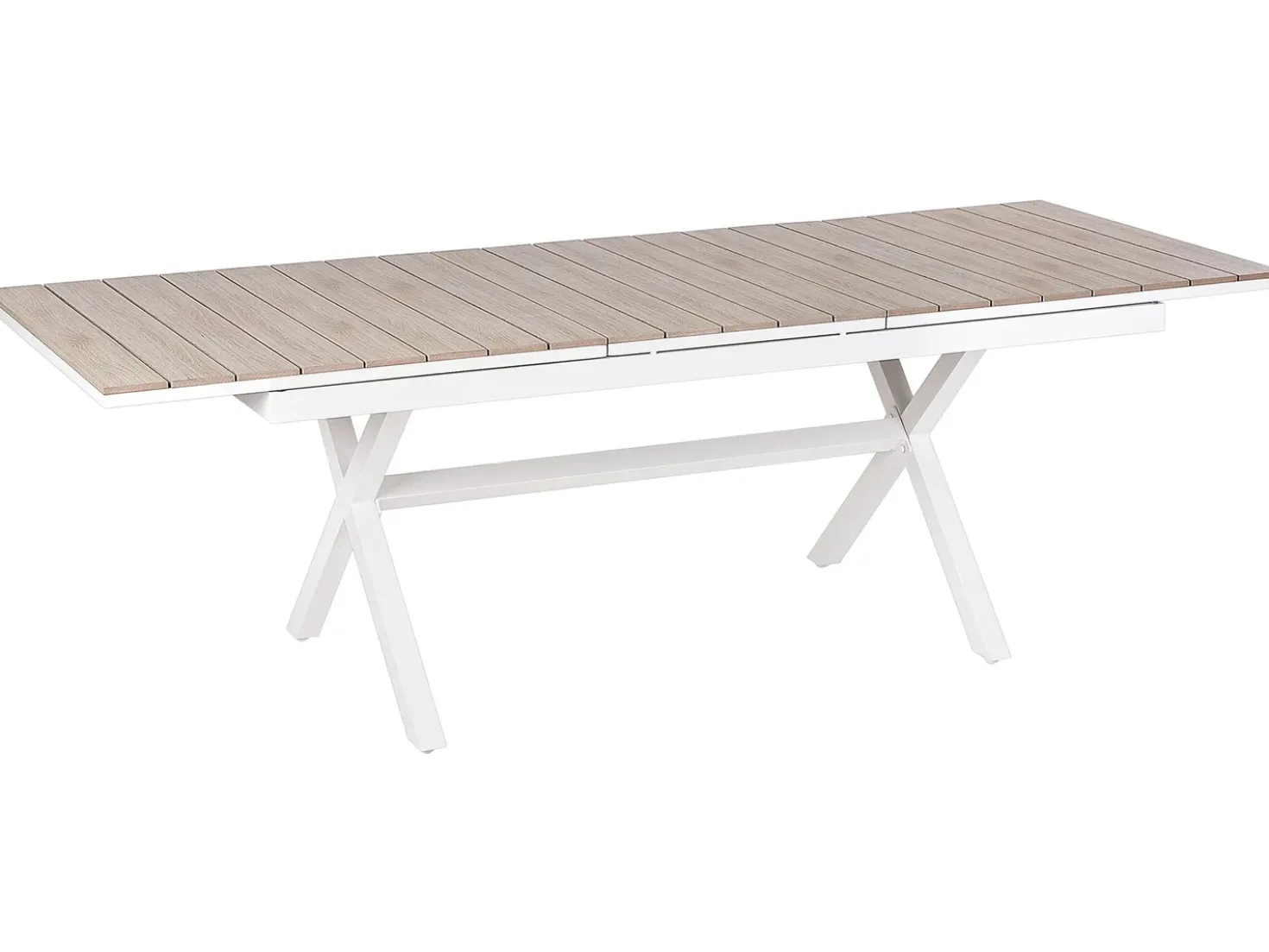 Tavolo da pranzo allungabile da giardino FANES 184/242 cm 90 cm Metallo Bianco