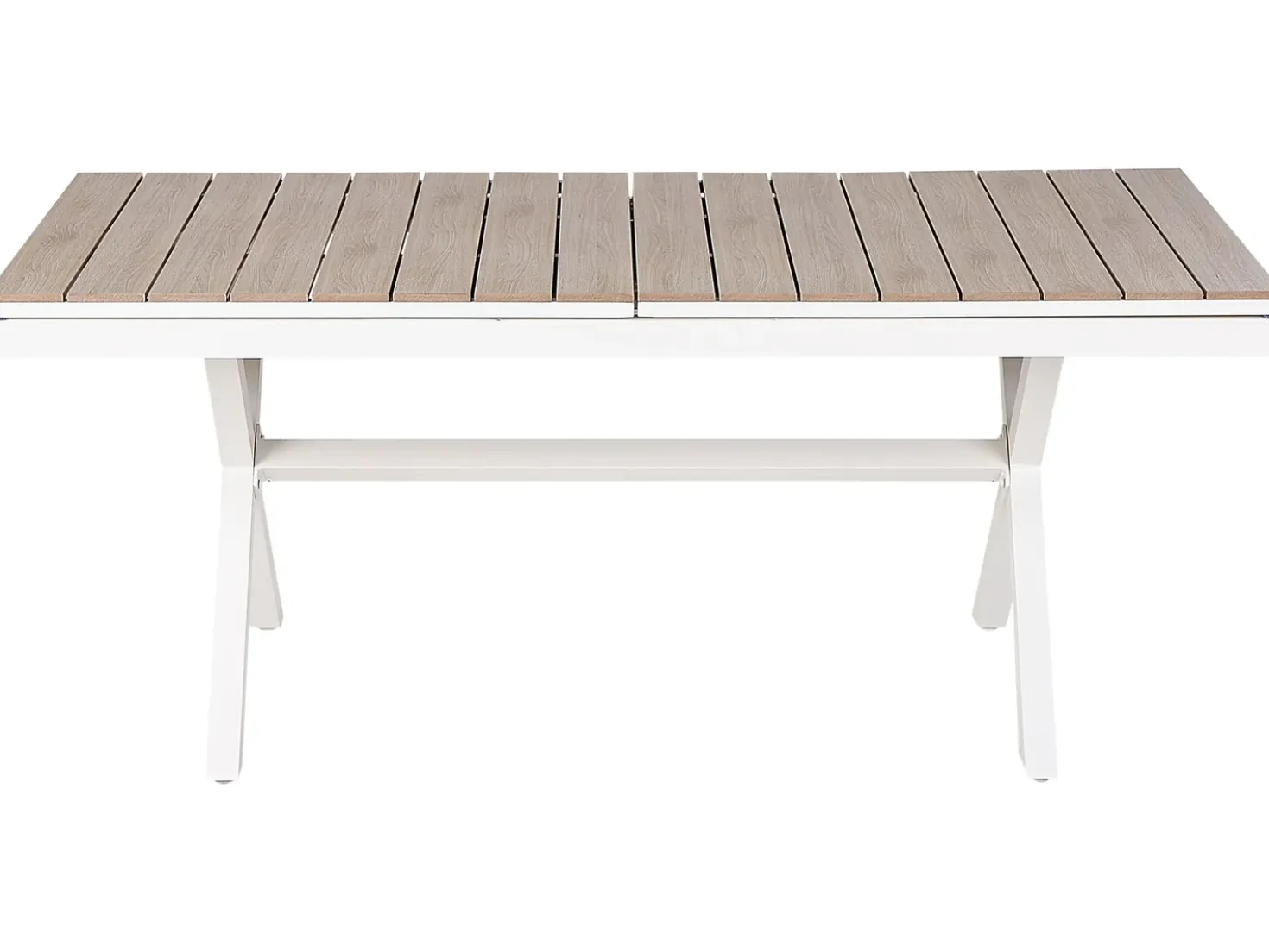 Tavolo da pranzo allungabile da giardino FANES 184/242 cm 90 cm Metallo Bianco