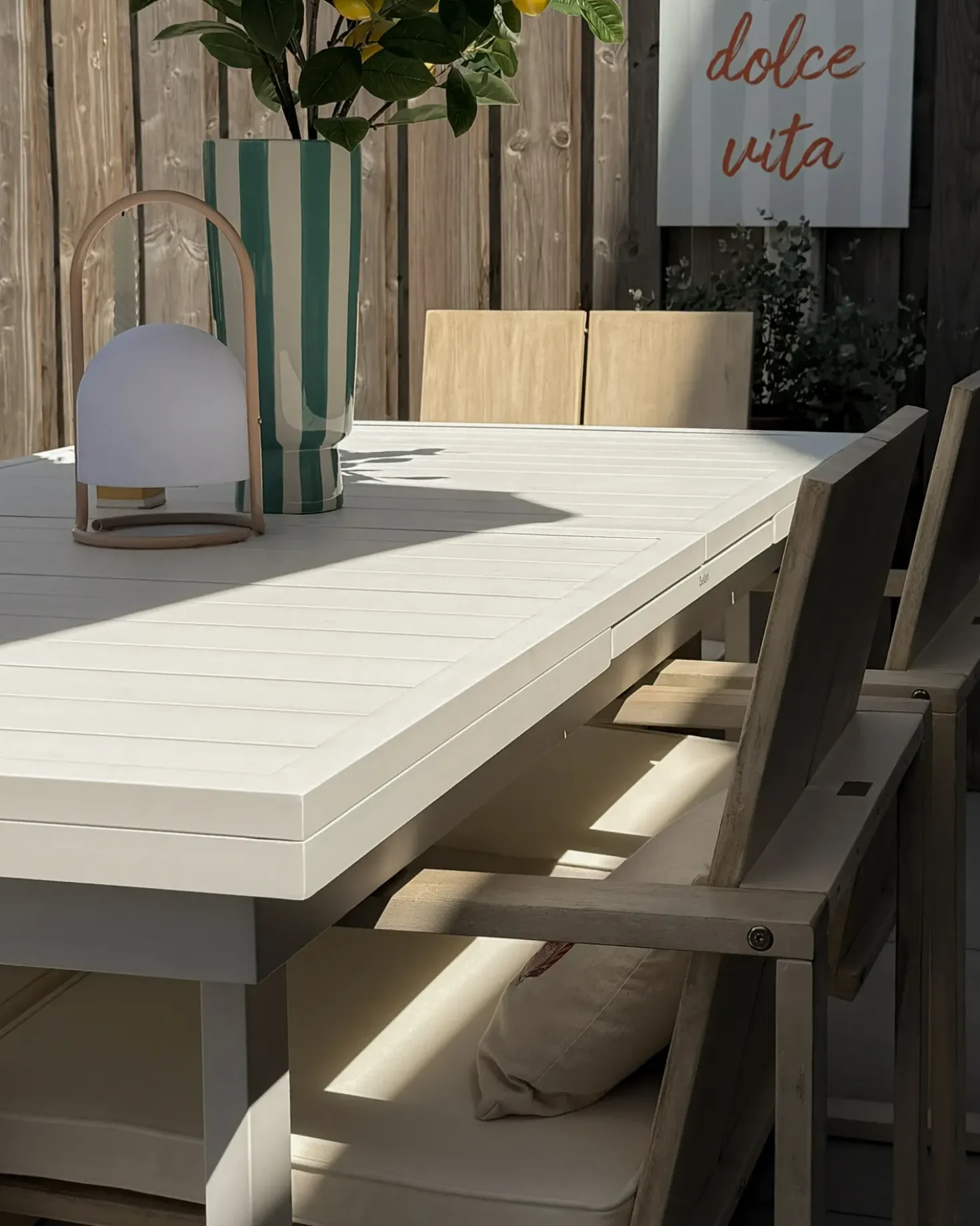 Tavolo da pranzo allungabile da giardino VALCANETTO 180/240 cm 90 cm Metallo Bianco