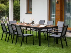 Tavolo da pranzo allungabile da giardino TOFANE 198/248 cm 90 cm Marrone