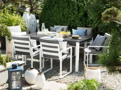 Tavolo da pranzo allungabile da giardino PANCOLE 168/248 cm 100 cm Metallo Grigio