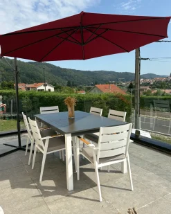 Tavolo da pranzo allungabile da giardino PANCOLE 168/248 cm 100 cm Metallo Grigio