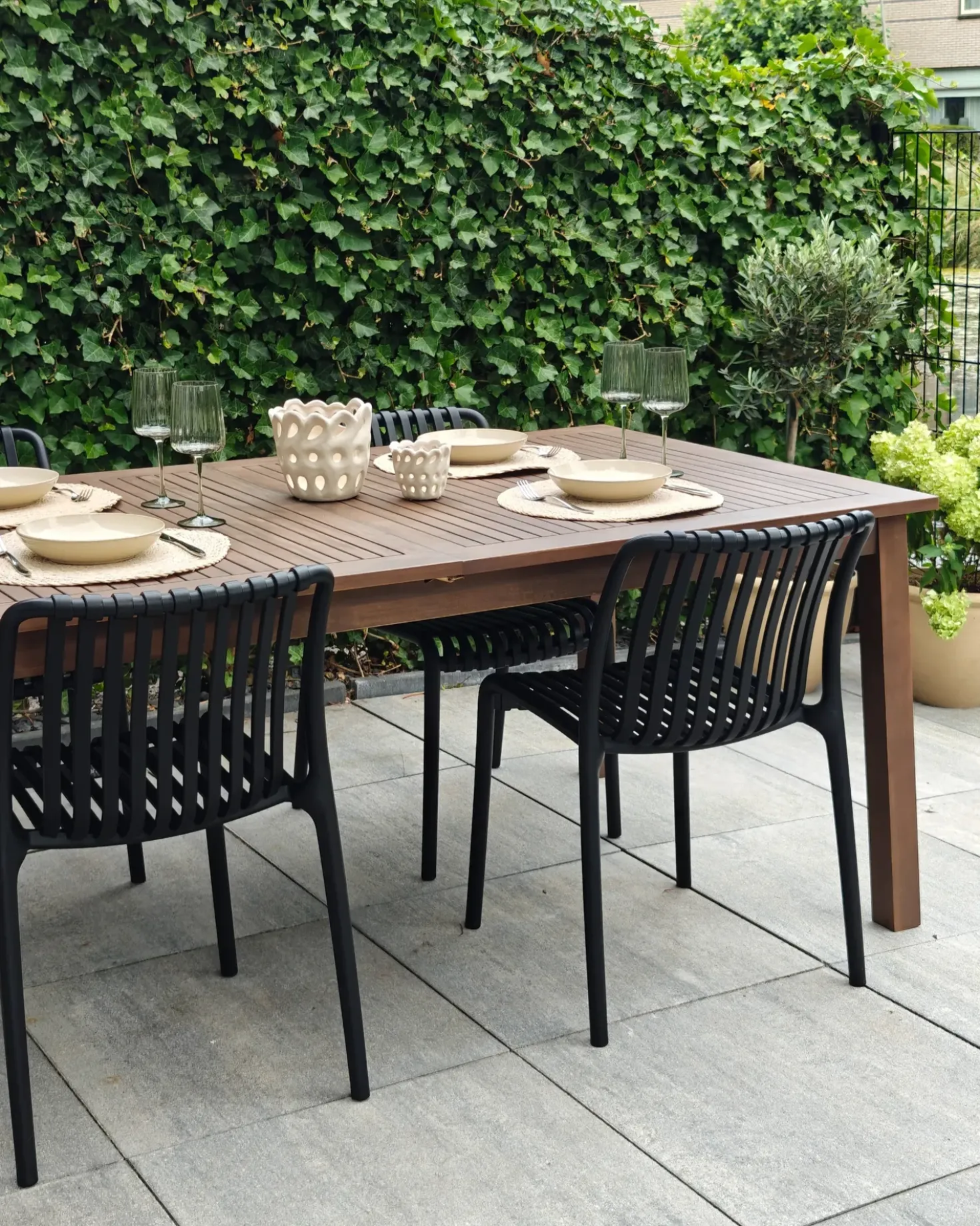 Tavolo da pranzo allungabile da giardino CESANA 180/240 cm 100 cm Legno d'acacia Marrone scuro